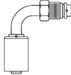 Końcówka wygięta SAE 90º gwint zewnętrzny z O-ringiem