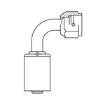 Końcówka wygięta SAE 90º - uszczelnienie 45º