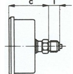 Manometry tylne osiowe średnica: 63 mm, 100 mm